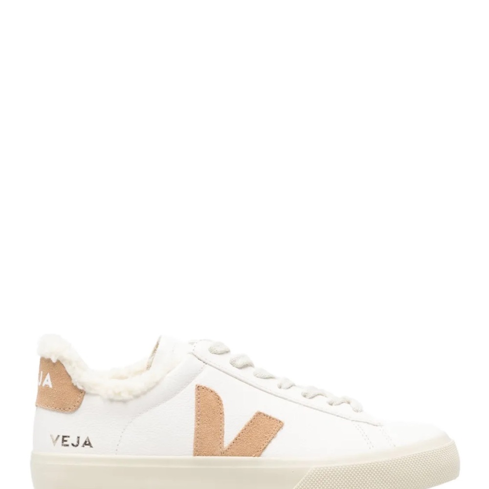 Veja Campo White and Tan Sneakers
